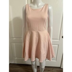 LuLu's Wanderlust Blush Pink Skater Dress Size L